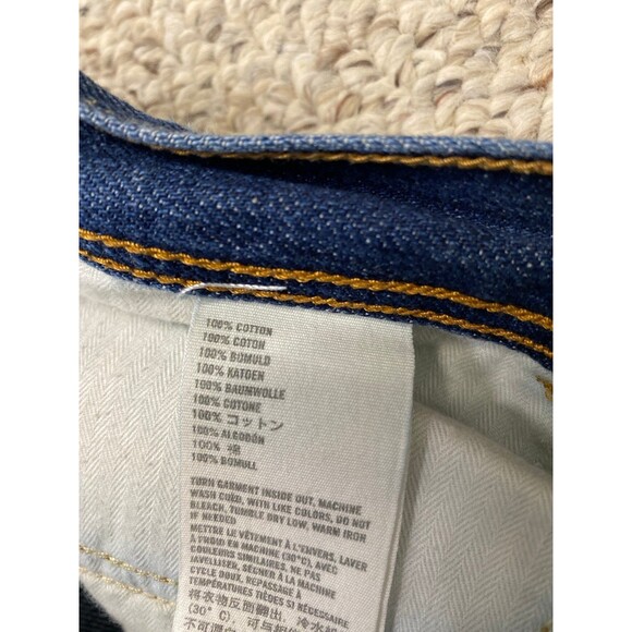 Abercrombie & Fitch Low Rise Button Fly Distressed Crop Straight Leg 12/31 - Picture 8 of 8